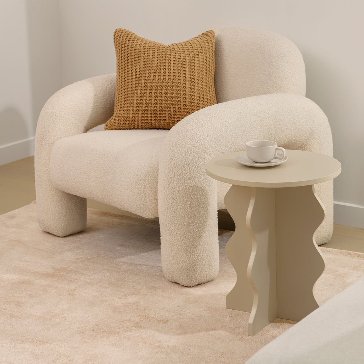 Felix Teddy Occasional Chair - Cream - Mocka New Zealand