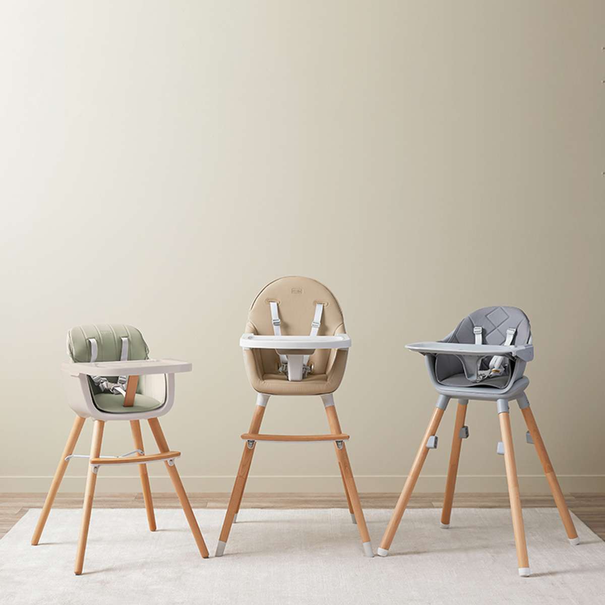 Jenson Natural Highchair - Sage Green - Mocka New Zealand