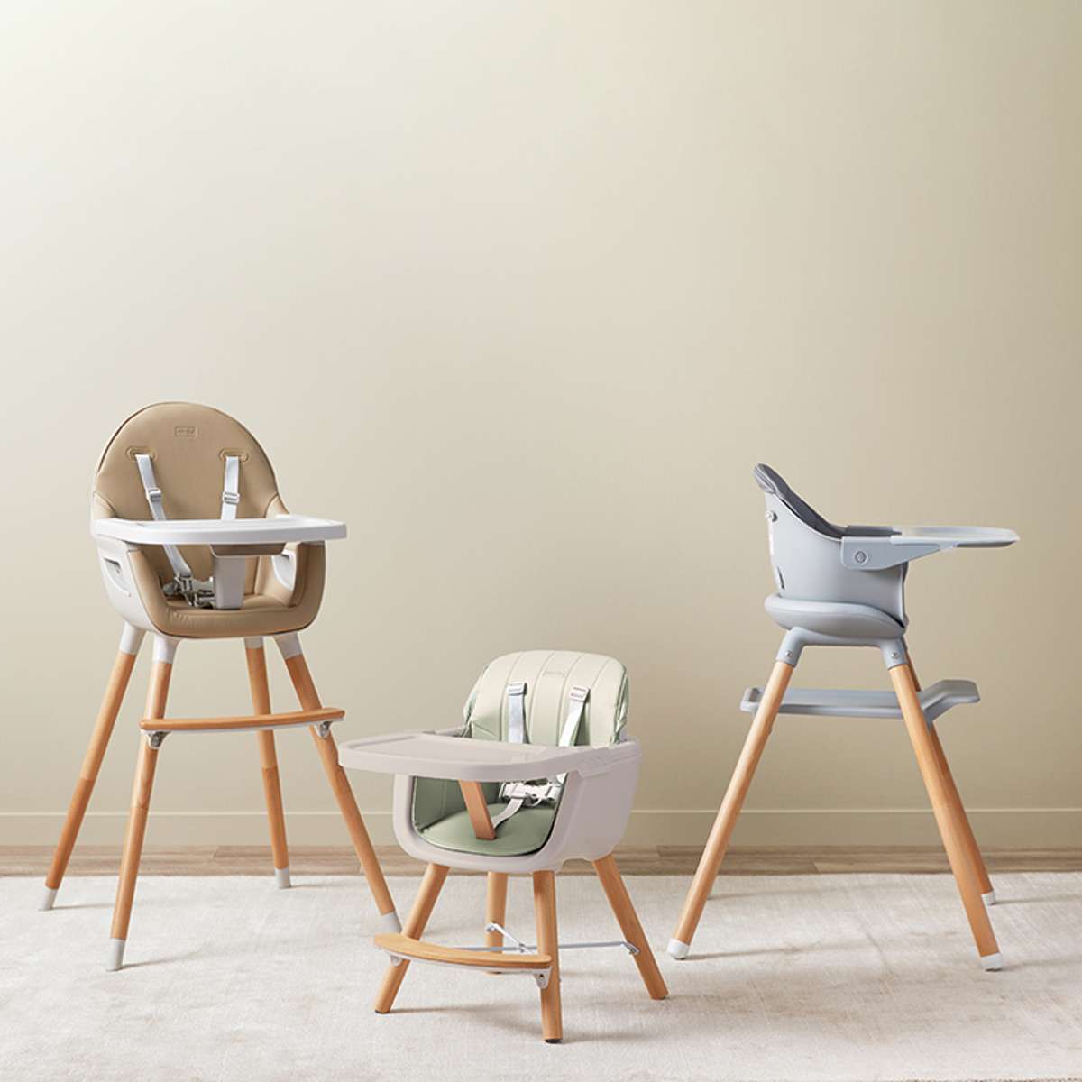 Jenson Natural Highchair - Sage Green - Mocka New Zealand