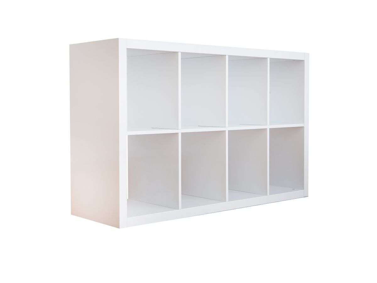 Luna 8 Cube Storage Unit In White - Mocka Online