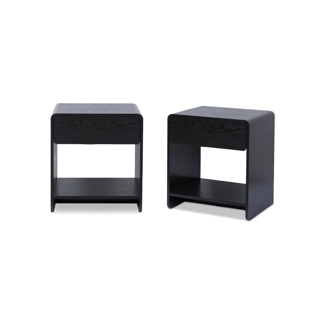 Owen Bedside Table - Black Bundle - Mocka New Zealand