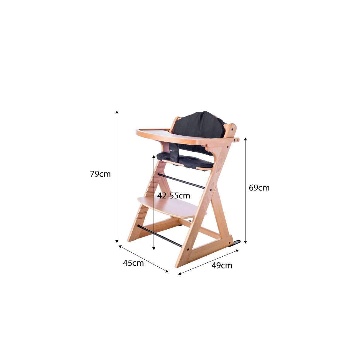 Mocka Original High Chair | Wooden Baby High Chair | Mocka