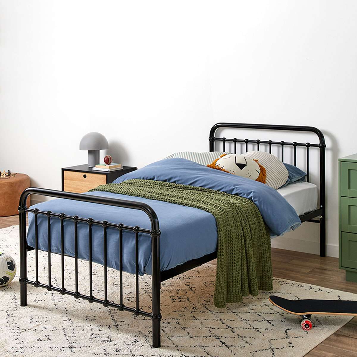 Mocka Sonata Bed Single Black Kids Bedroom Furniture