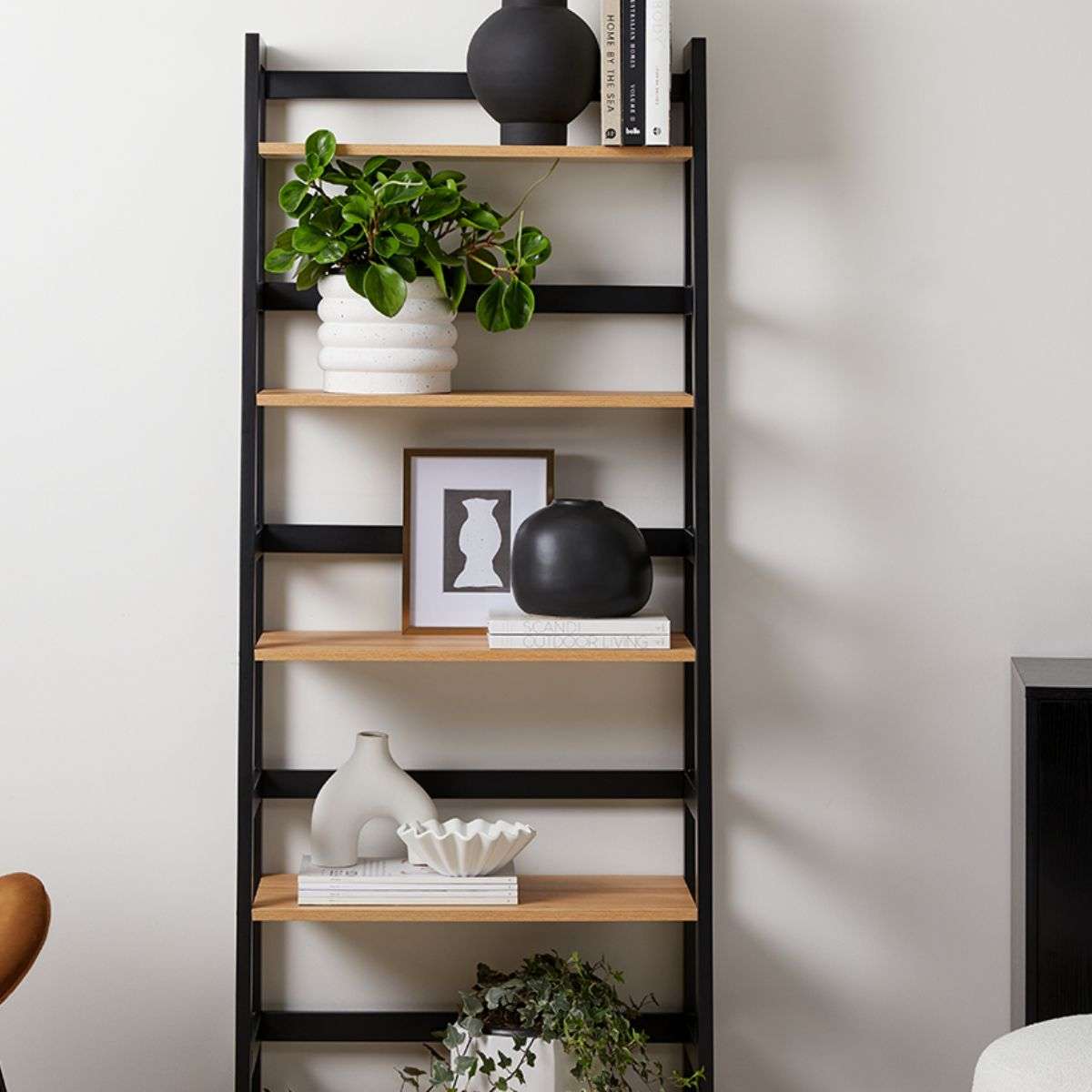 Neat Homes with Porto Range Five-Shelf Bookcase - Mocka