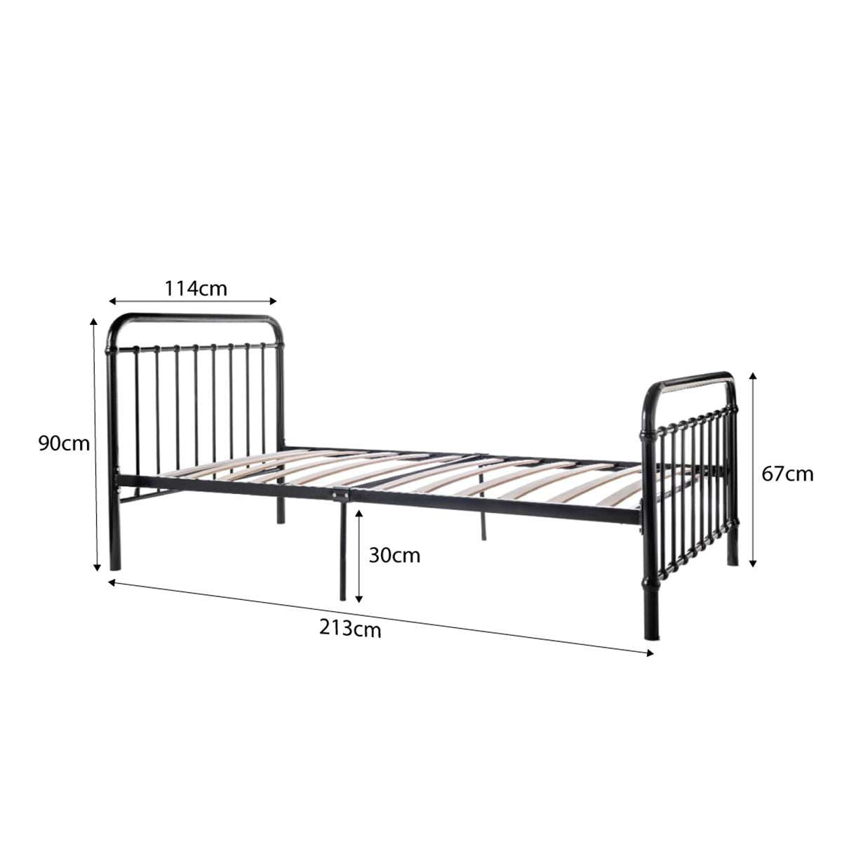 Sonata Bed - King Single - Black | Kids Bedroom Furniture