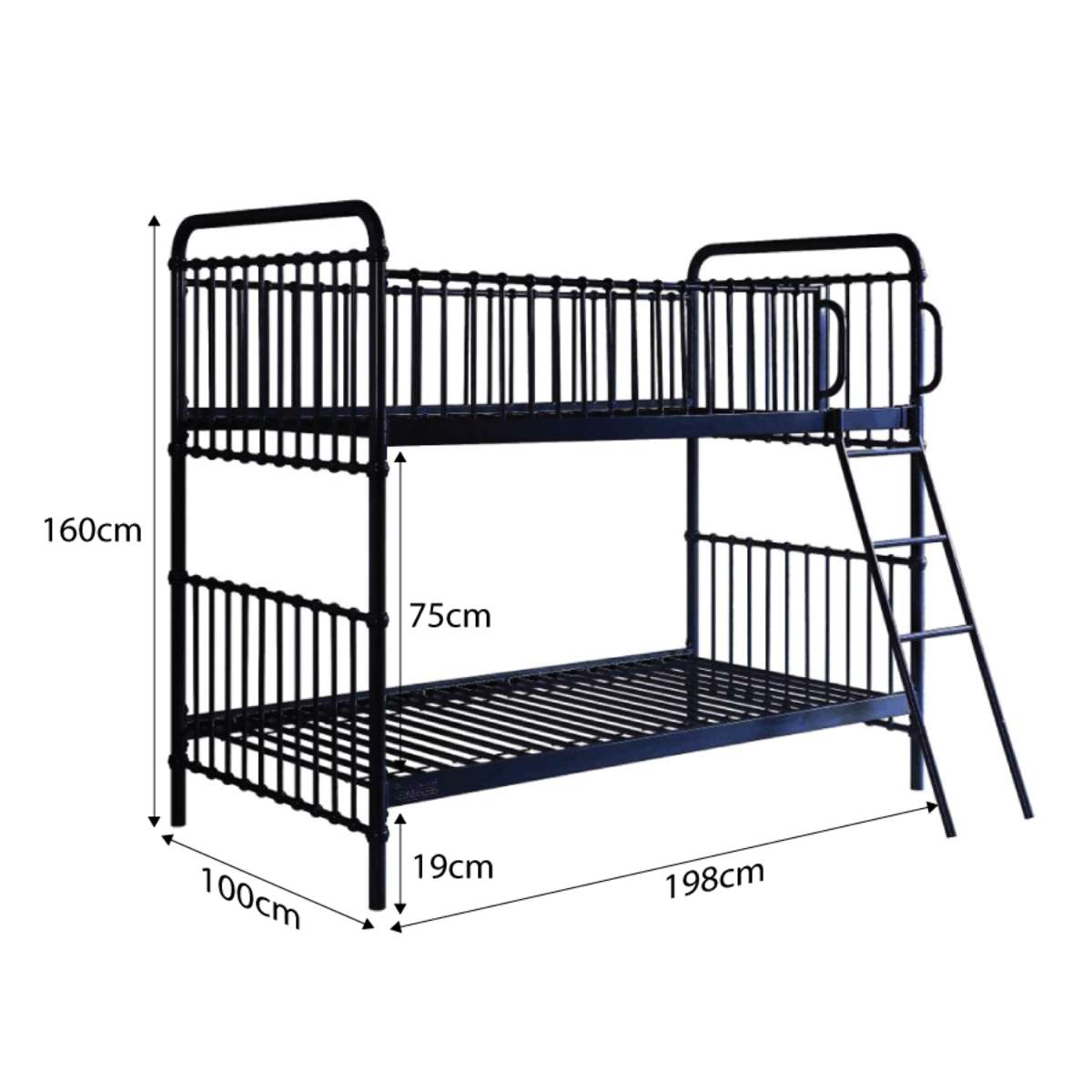 Sonata Bunk Bed By Mocka - Black - Shop Kids Beds Online