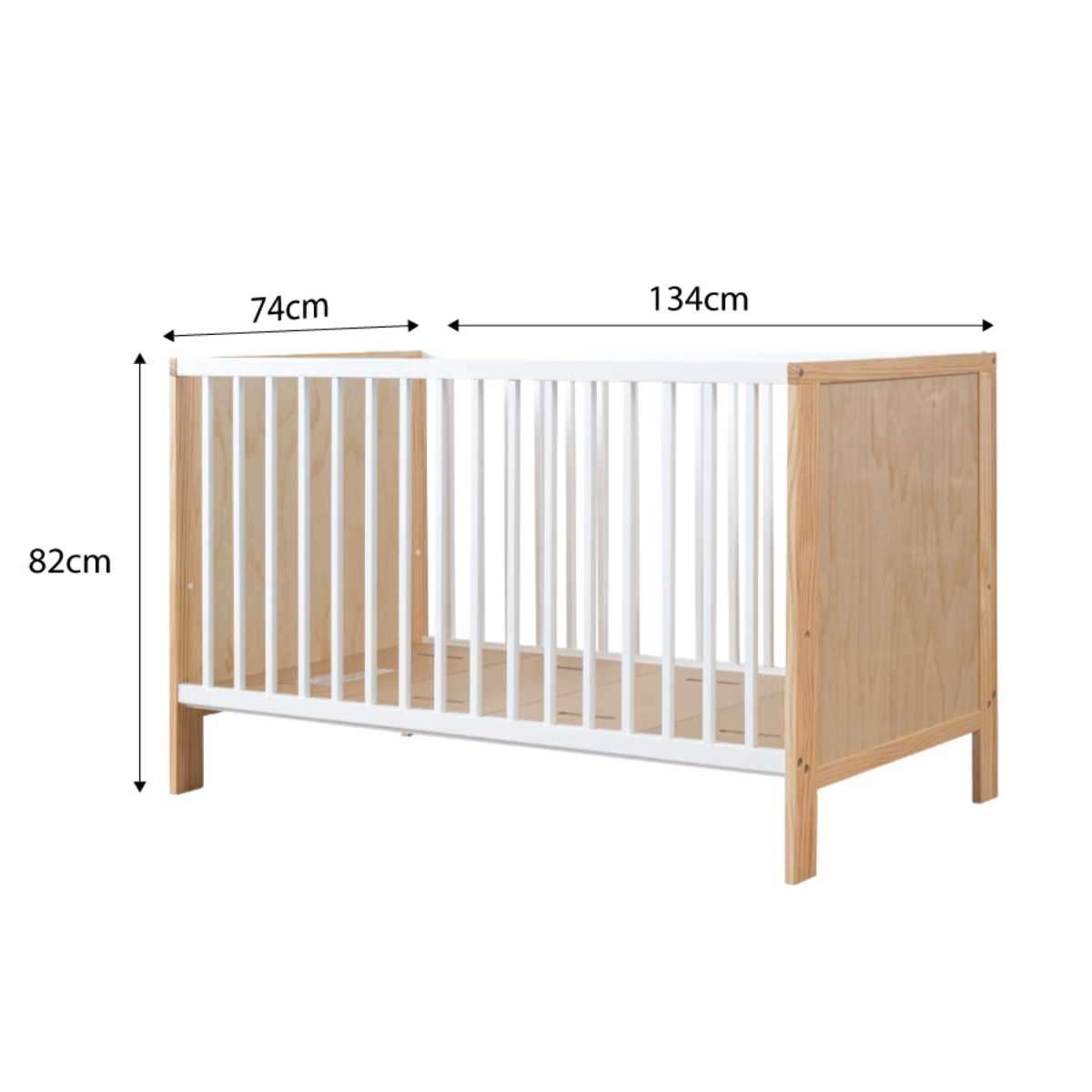 Aspiring White/Natural 3-in-1 Cot White Conversion Bundle - Mocka New Zealand