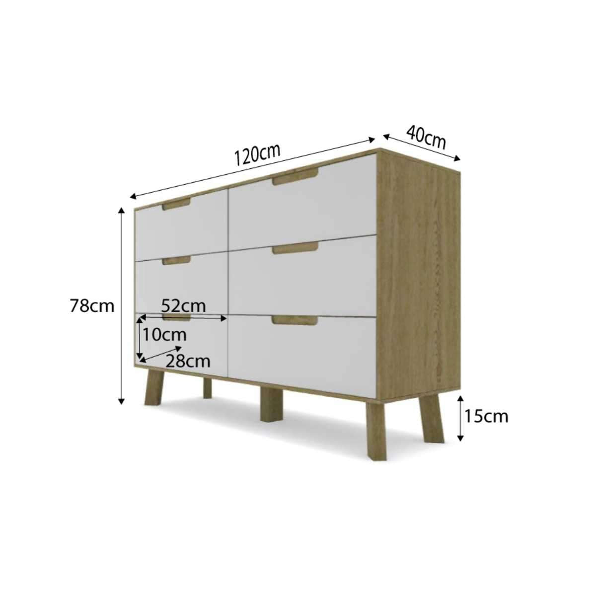 Chelsea Six Drawer For The Modern Bedroom - Mocka