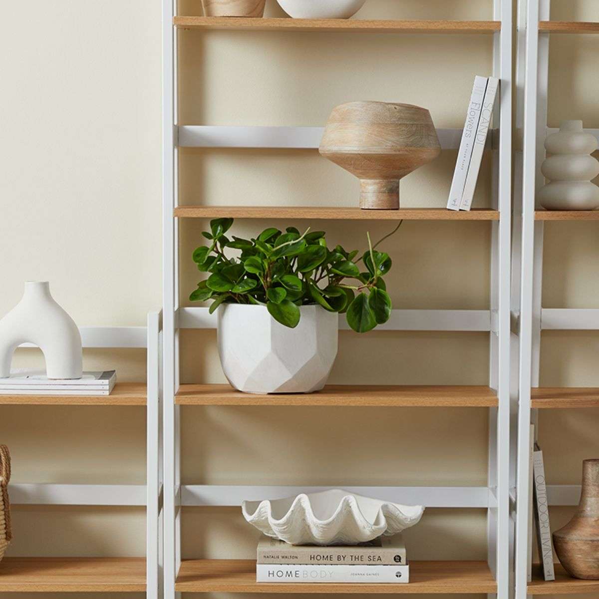 Mocka Porto Five Shelves White | Contemporary Shelving Unit