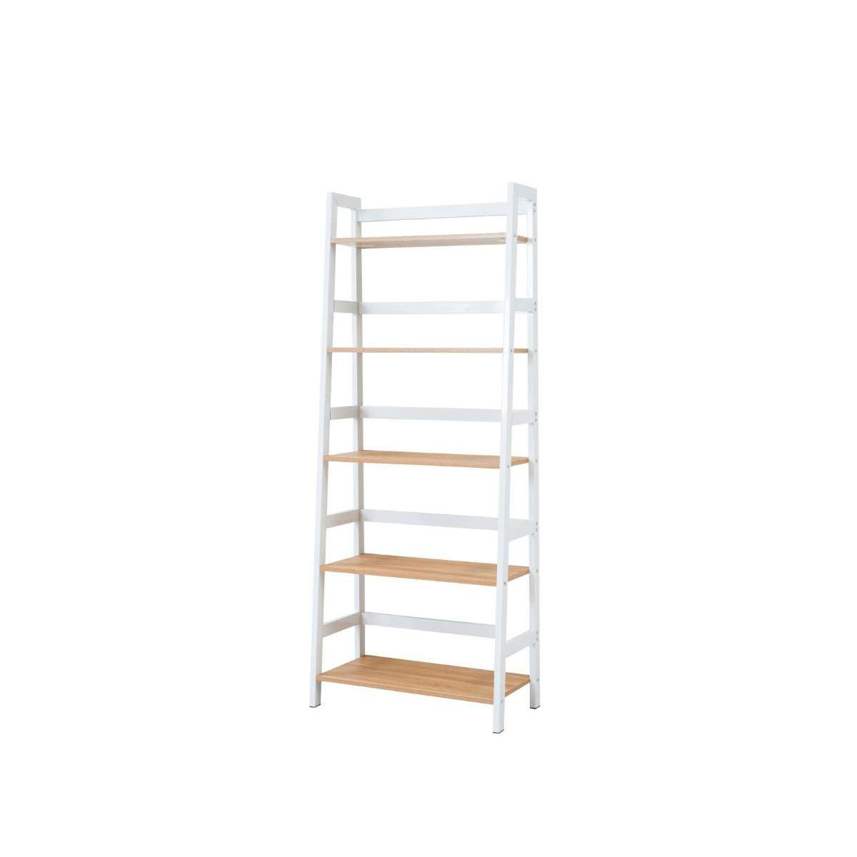 Mocka Porto Five Shelves White | Contemporary Shelving Unit