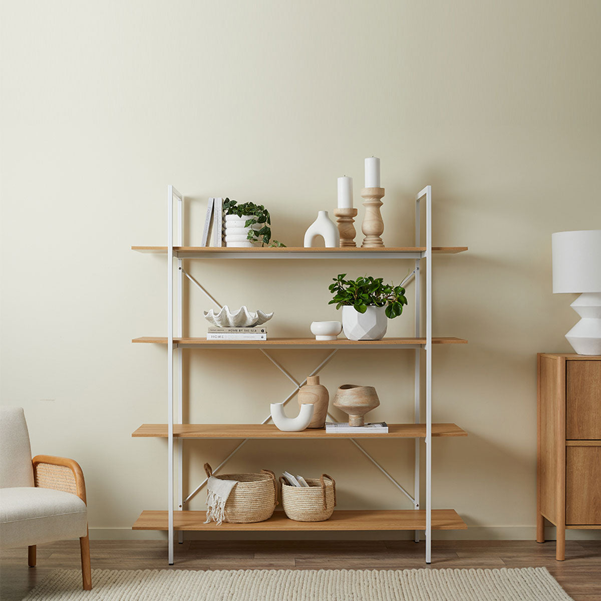 Mocka Porto Bookcase - White | Modern Bookshelves