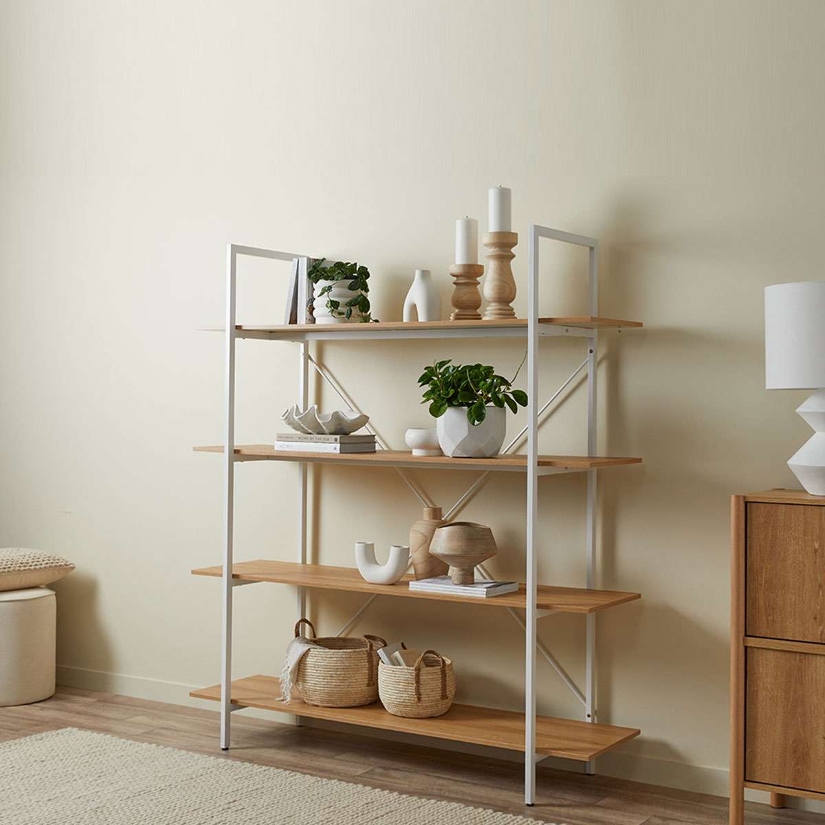 Mocka Porto Bookcase - White | Modern Bookshelves