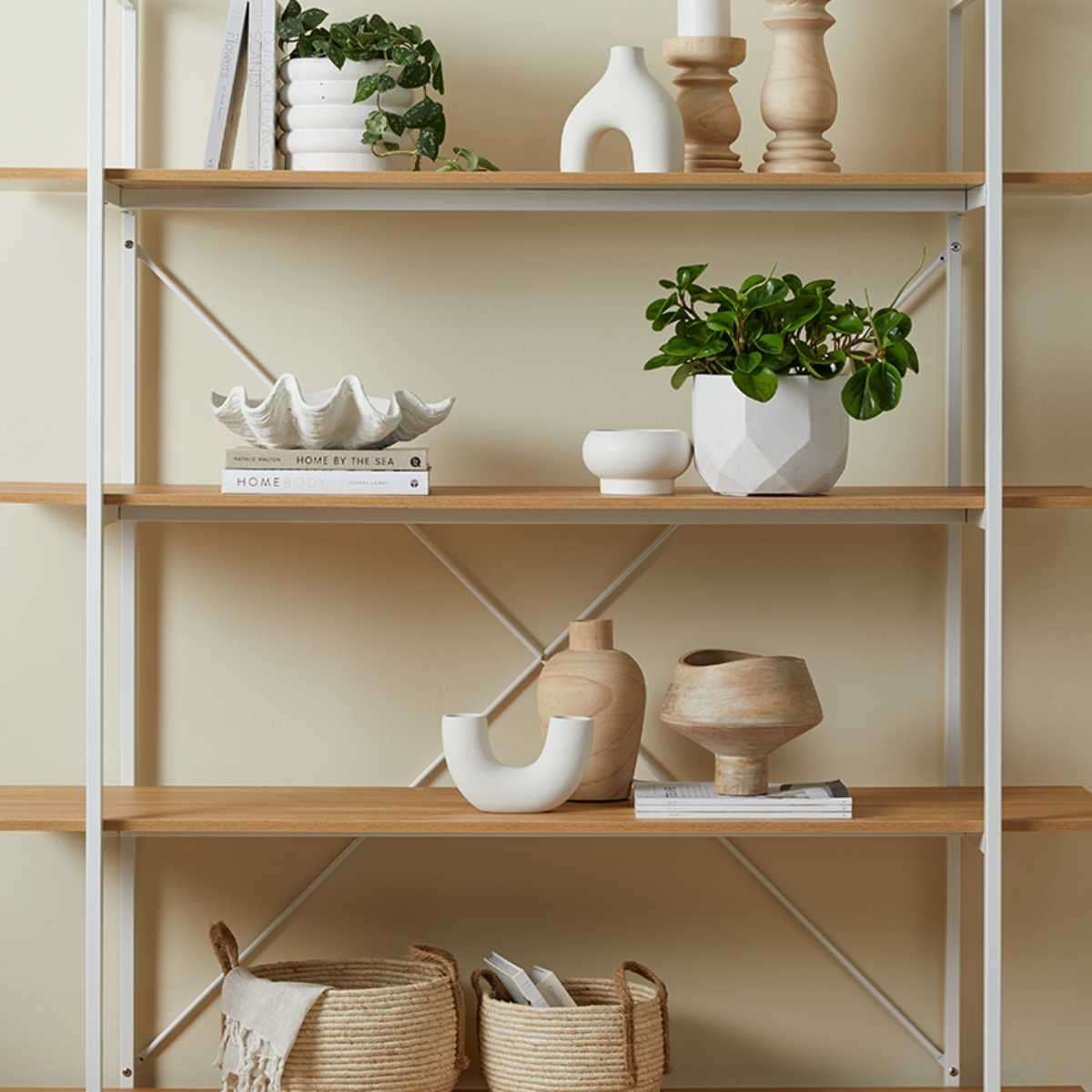 Mocka Porto Bookcase White Modern Bookshelves