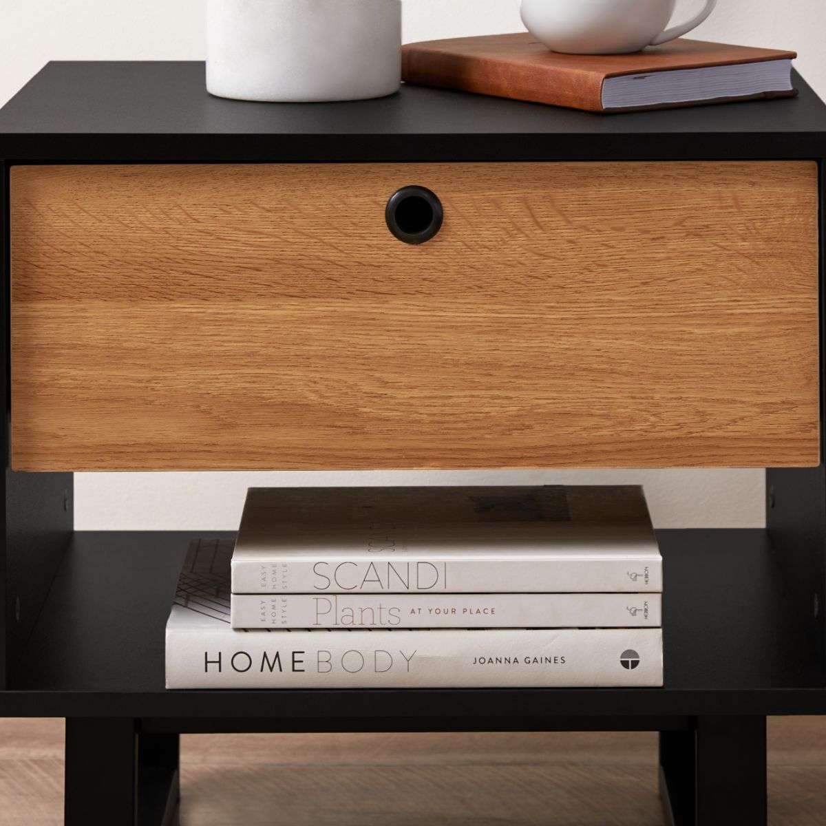 Parker Bedside Table - Black - Mocka New Zealand