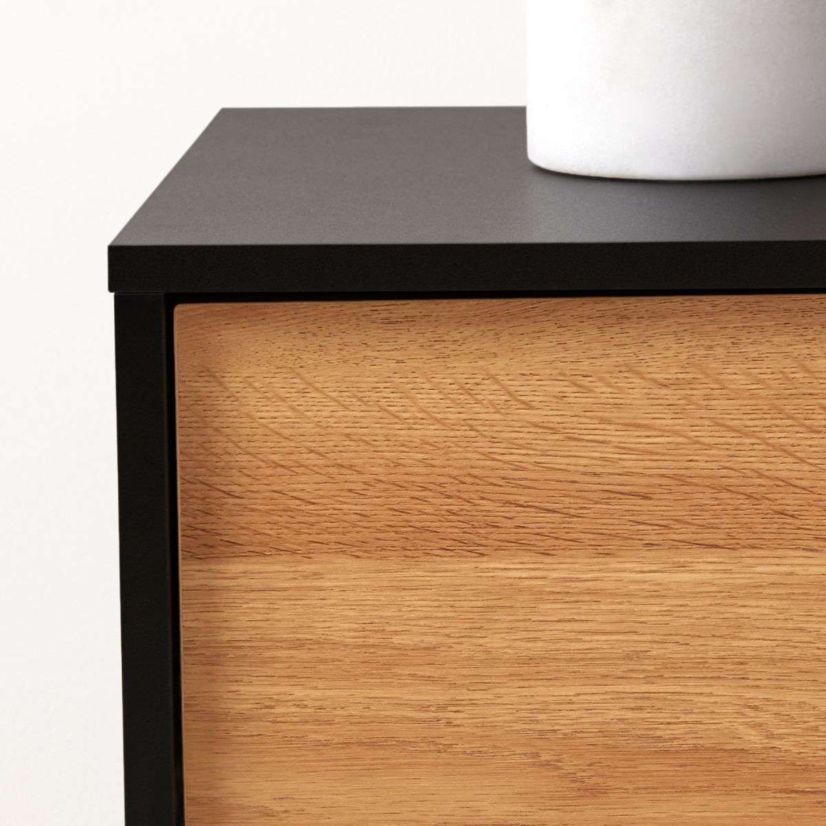 Parker Bedside Table - Black - Mocka New Zealand