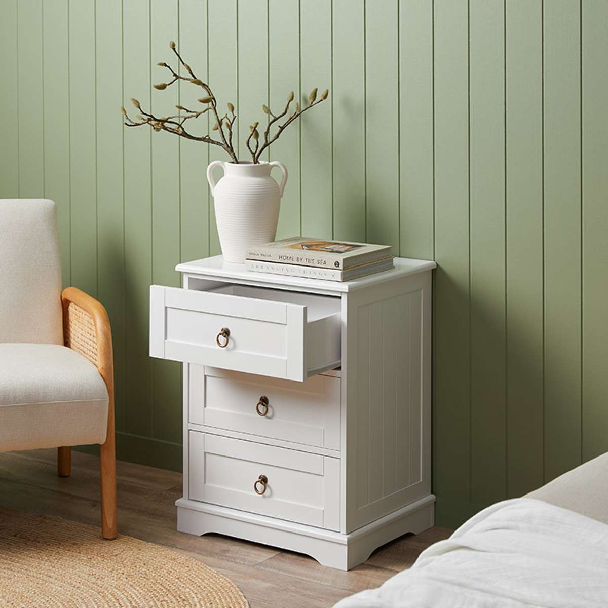 Hamptons Bedside Table - Mocka New Zealand