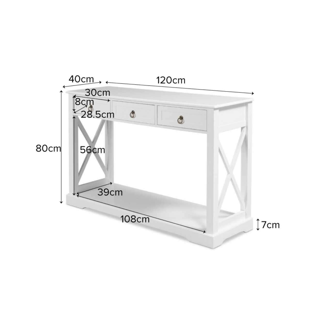 Hamptons Console Table - Home Furniture | Mocka NZ