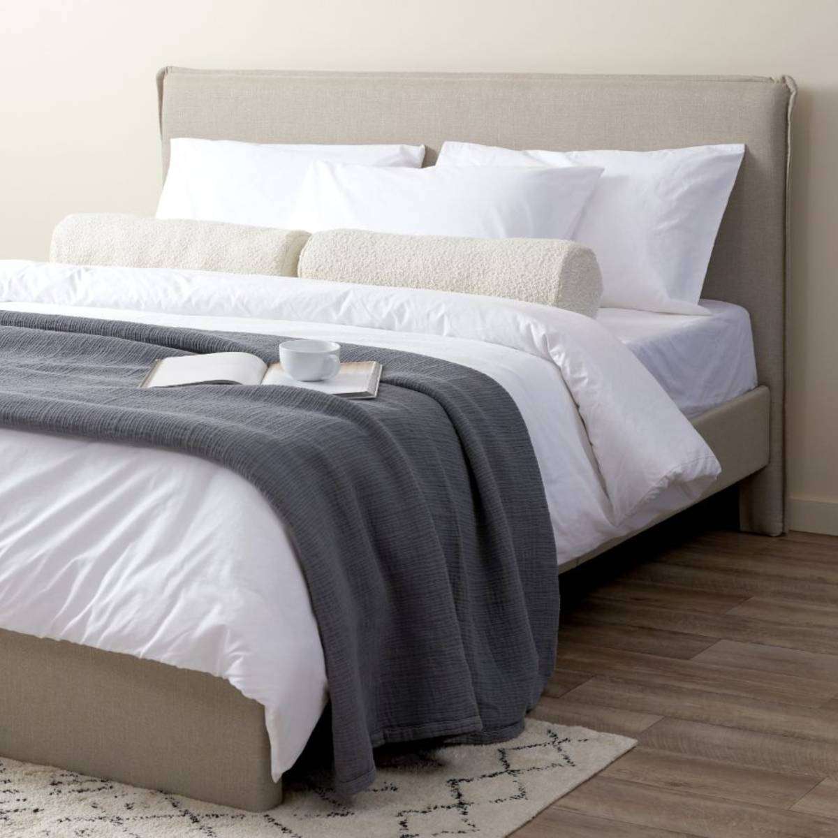 Peyton Queen Bed - Oatmeal | Bedroom Furniture