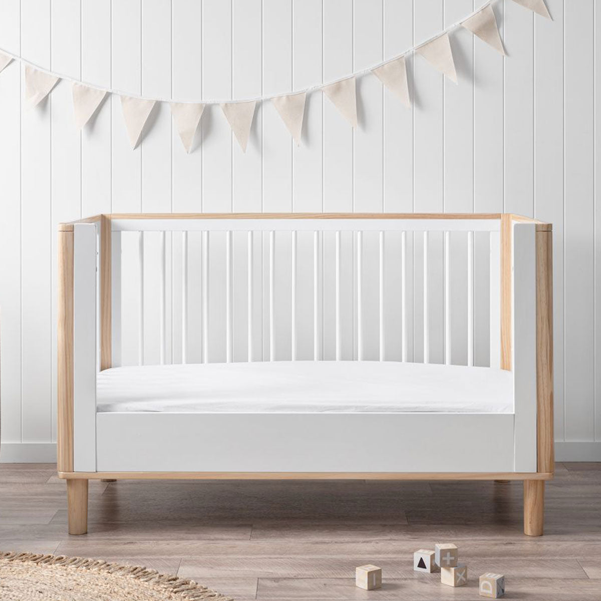 Tahoe Cot Toddler Bed Conversion - White | Nursery Furniture