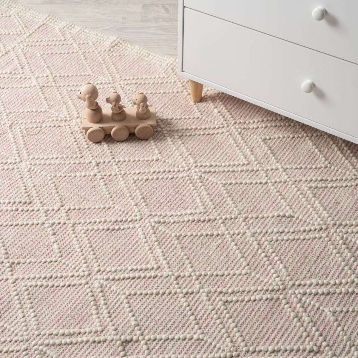 Greta Floor Rug - Natural/Pink - Large | Large Floor Rugs