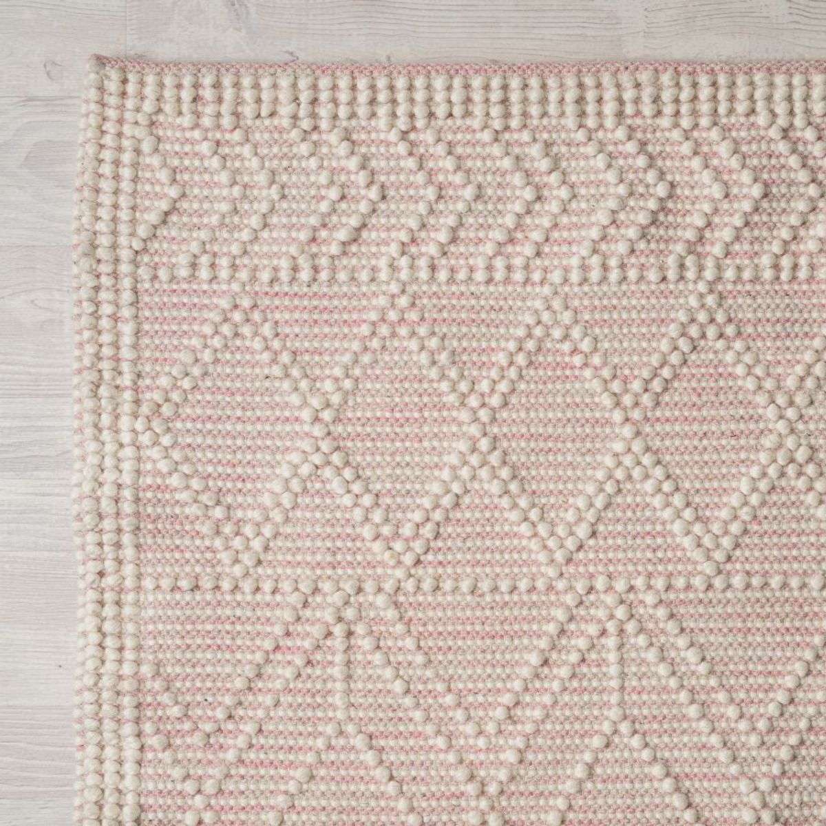 Greta Floor Rug - Natural/Pink - Large | Large Floor Rugs