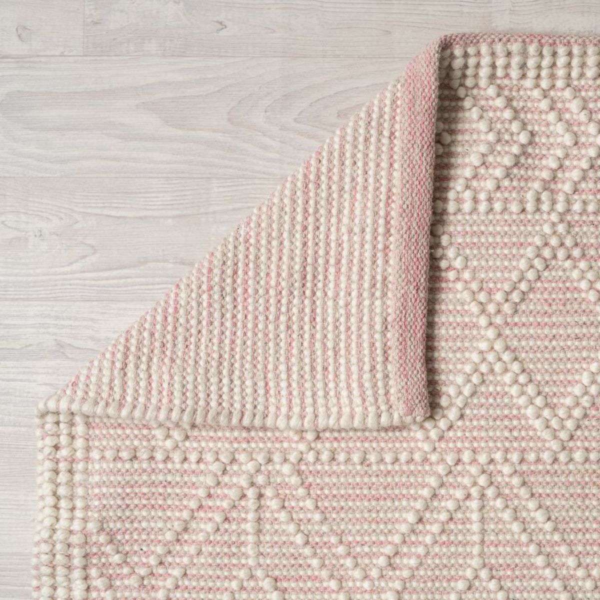 Greta Floor Rug - Natural/Pink - Large | Large Floor Rugs