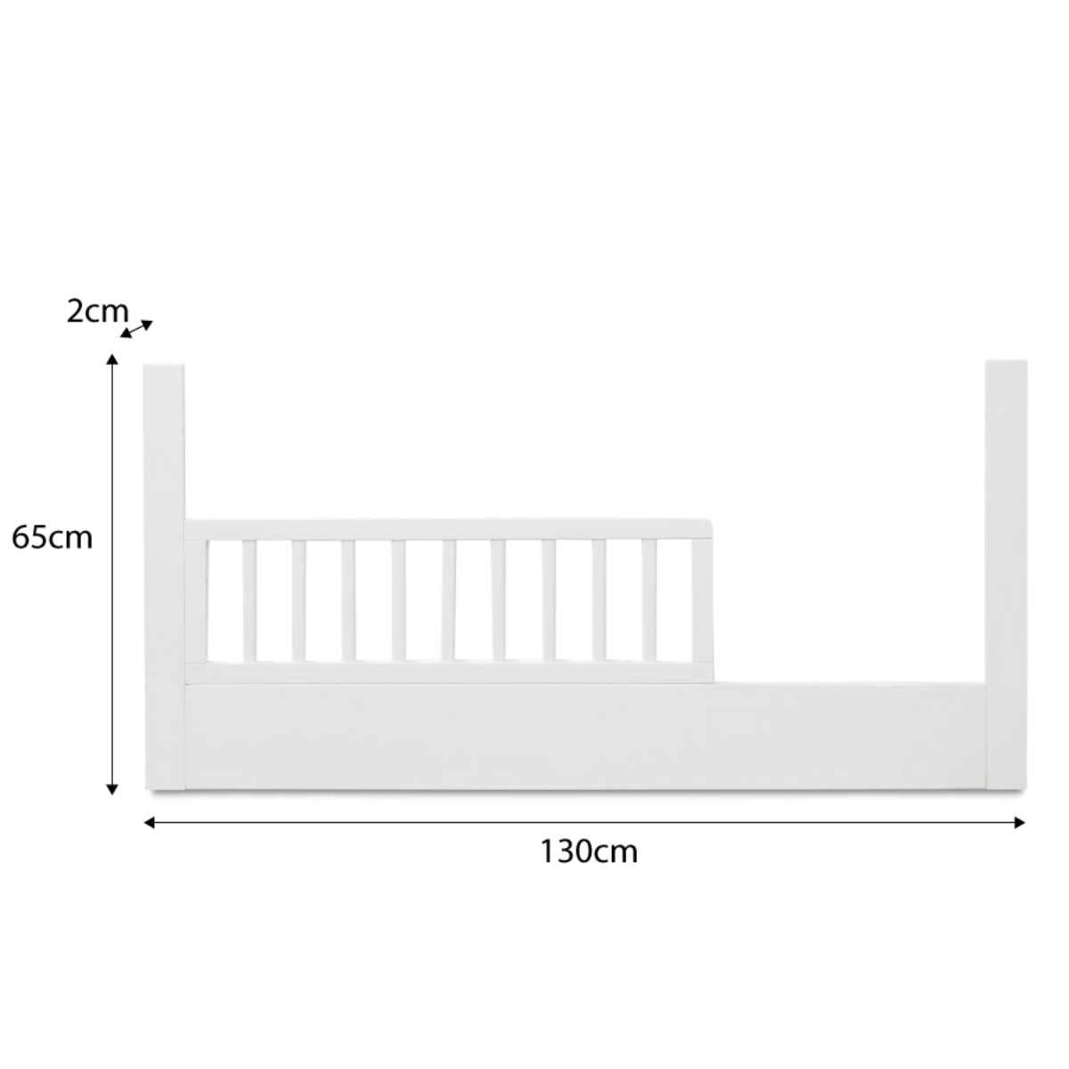 Aspiring White/Natural 3-in-1 Cot White Conversion Bundle - Mocka New Zealand