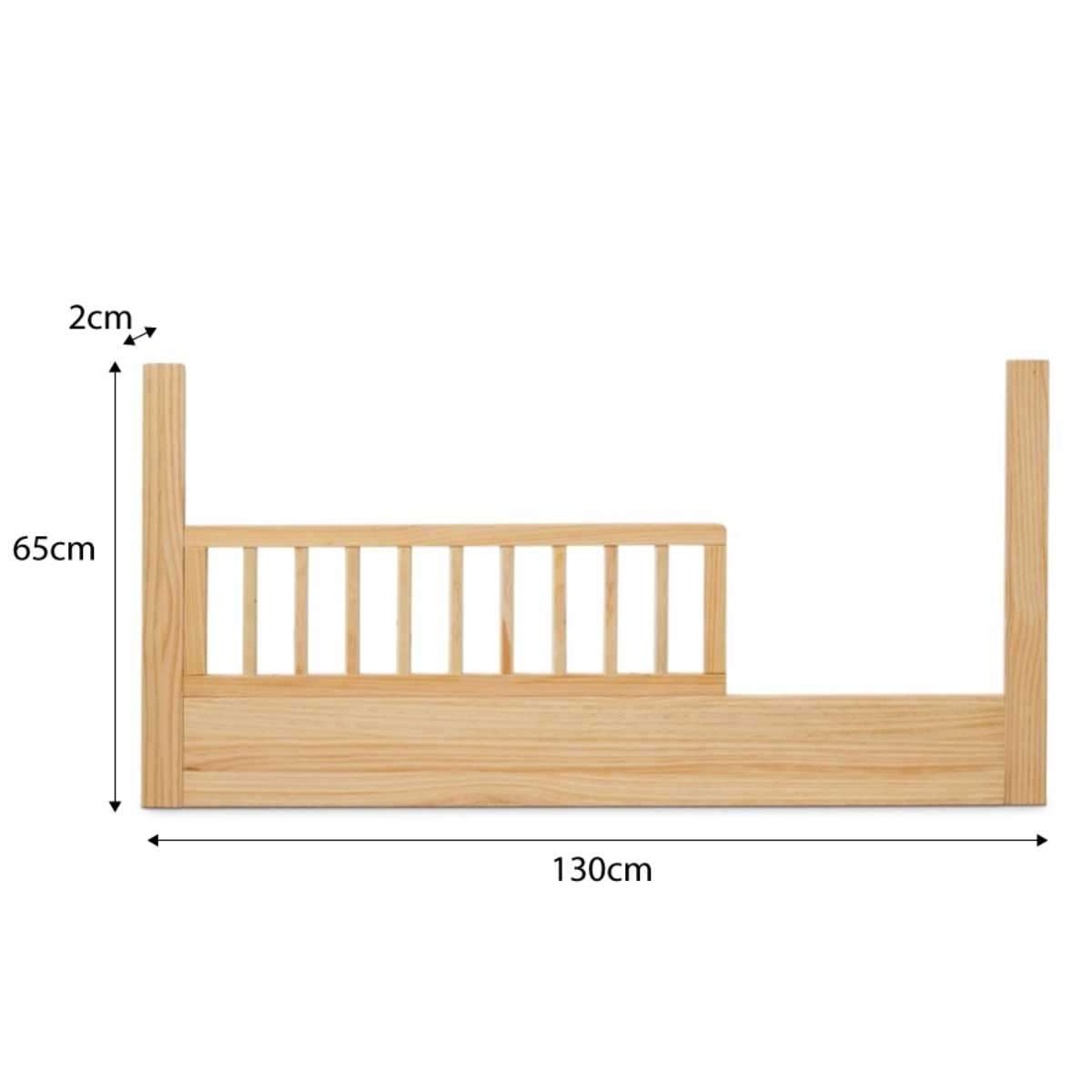 Aspiring Cot Toddler Bed Half Frame - Natural | Nursery Furniture