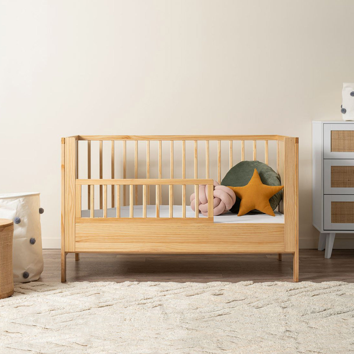 Aspiring Cot Toddler Bed Half Frame - Natural | Nursery Furniture