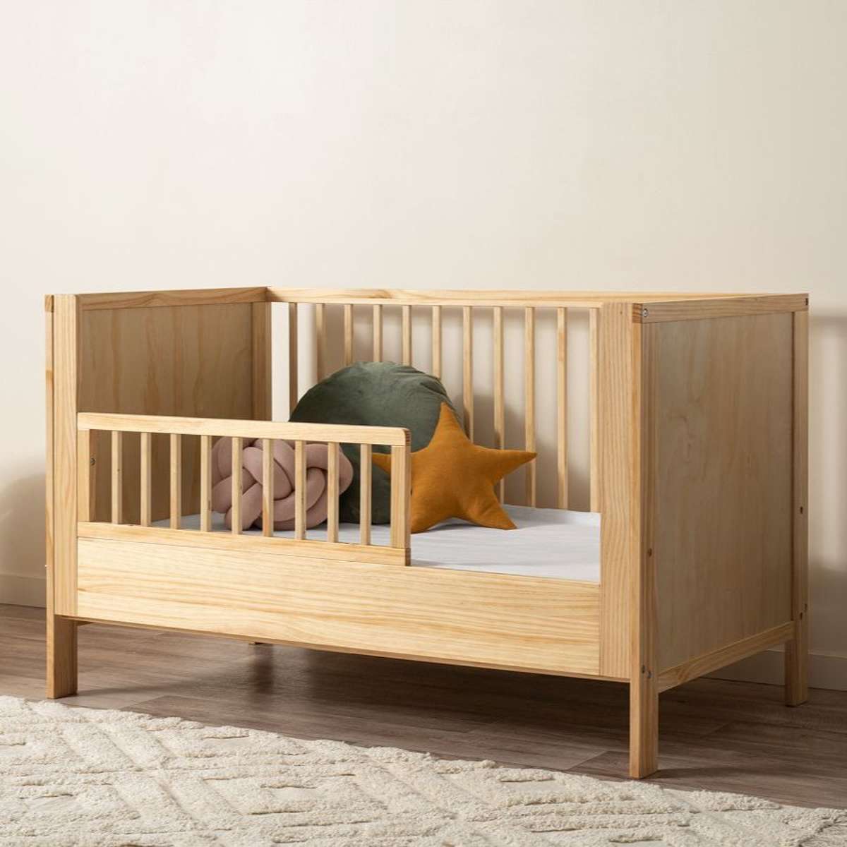 Aspiring Cot Toddler Bed Half Frame - Natural | Nursery Furniture