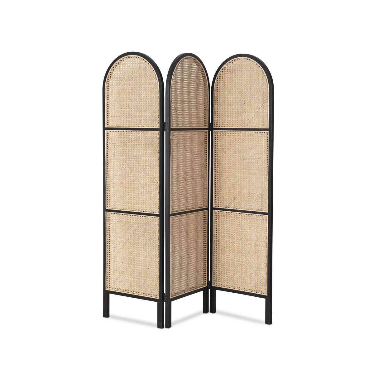 Southport Rattan Screen Divider - Black | Home Furniture