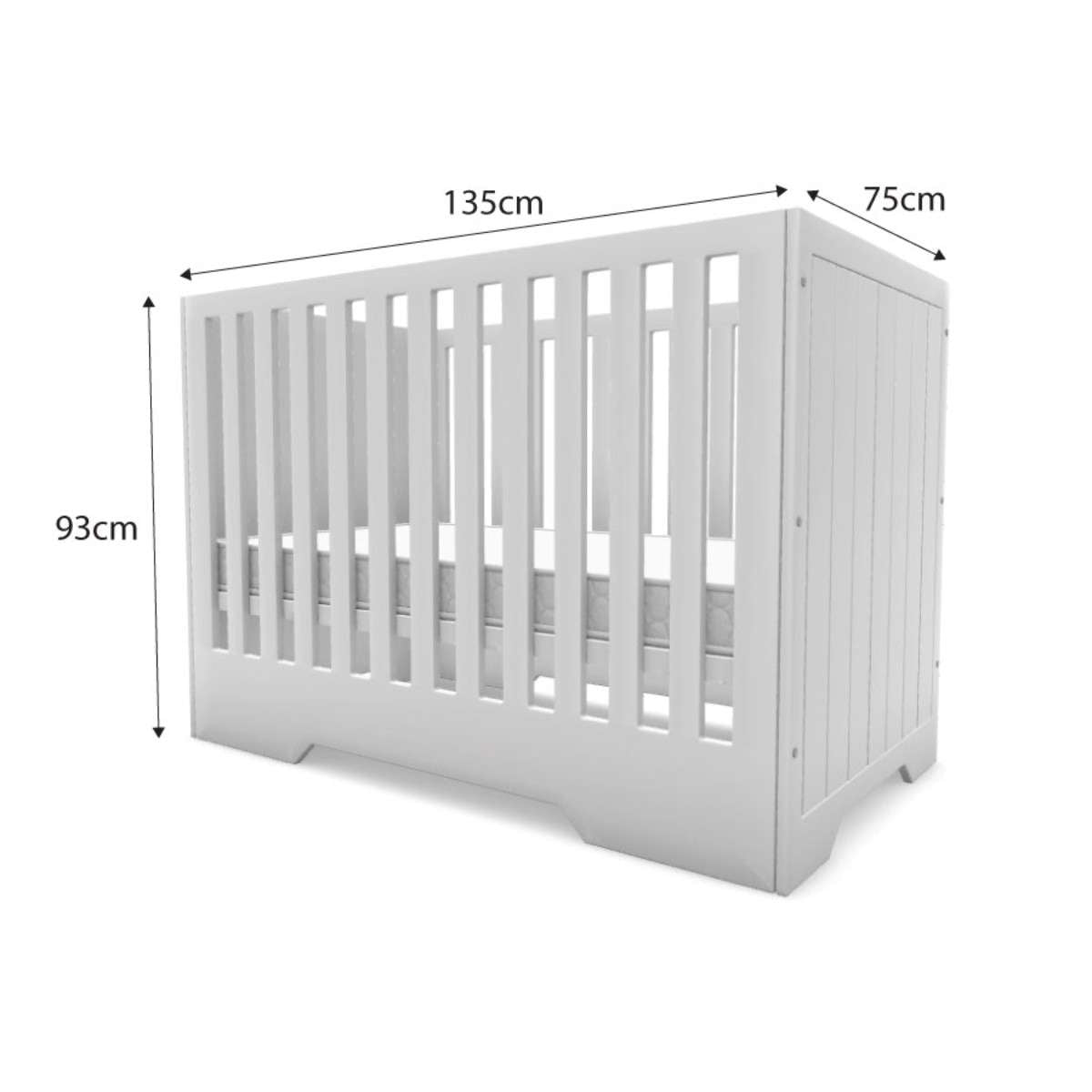 Hamptons Cot - White - Mocka New Zealand