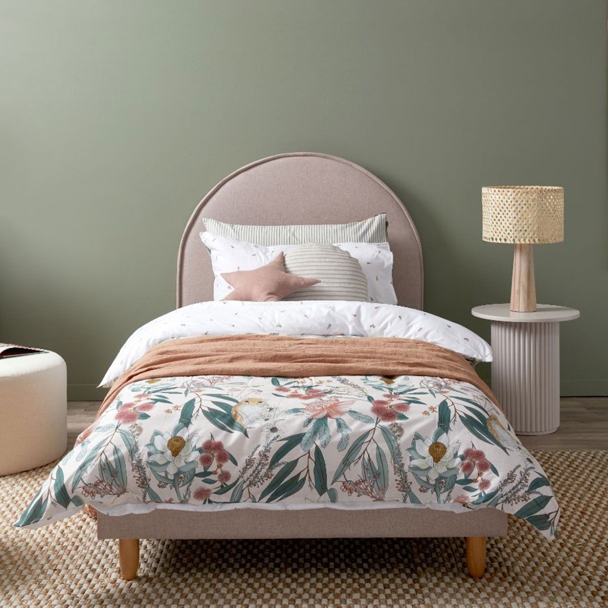 Imogen King Single Bed - Dusty Pink | Kids Bedroom Furniture