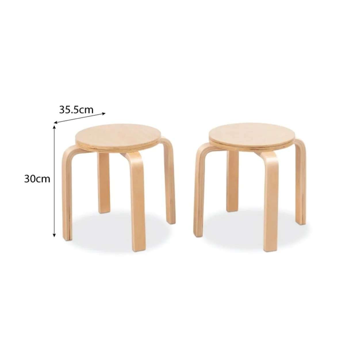 Hudson Kids Stool - Set of 2 - Natural - Mocka New Zealand