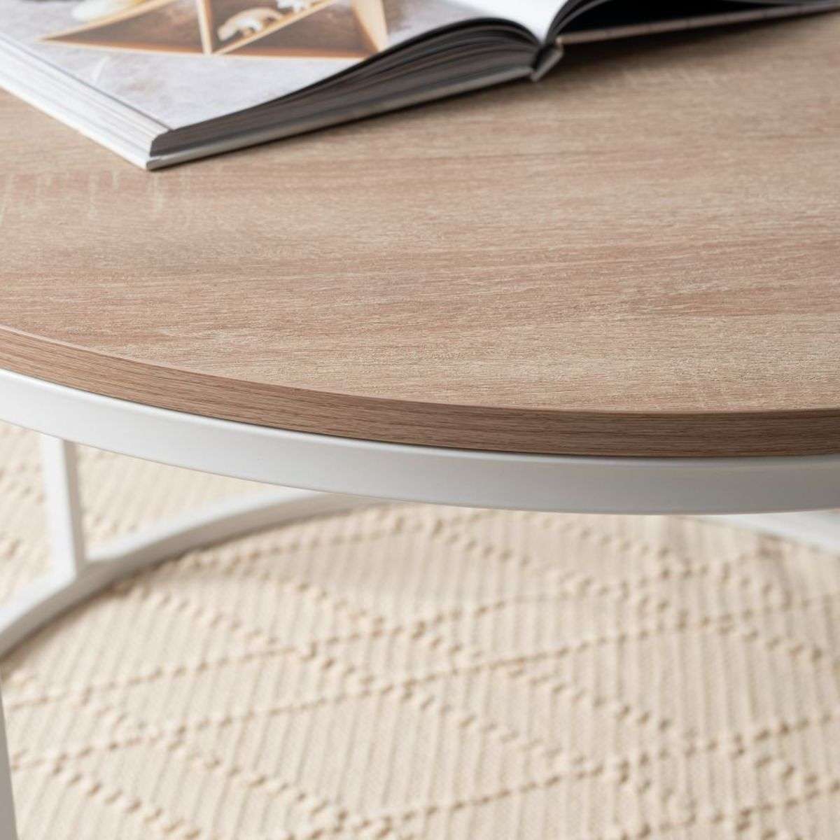 Vigo Nesting Coffee Tables - White - Mocka New Zealand