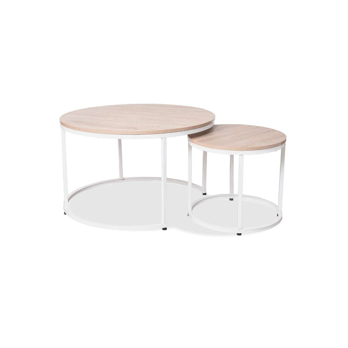 Vigo Nesting Coffee Tables - White - Mocka New Zealand