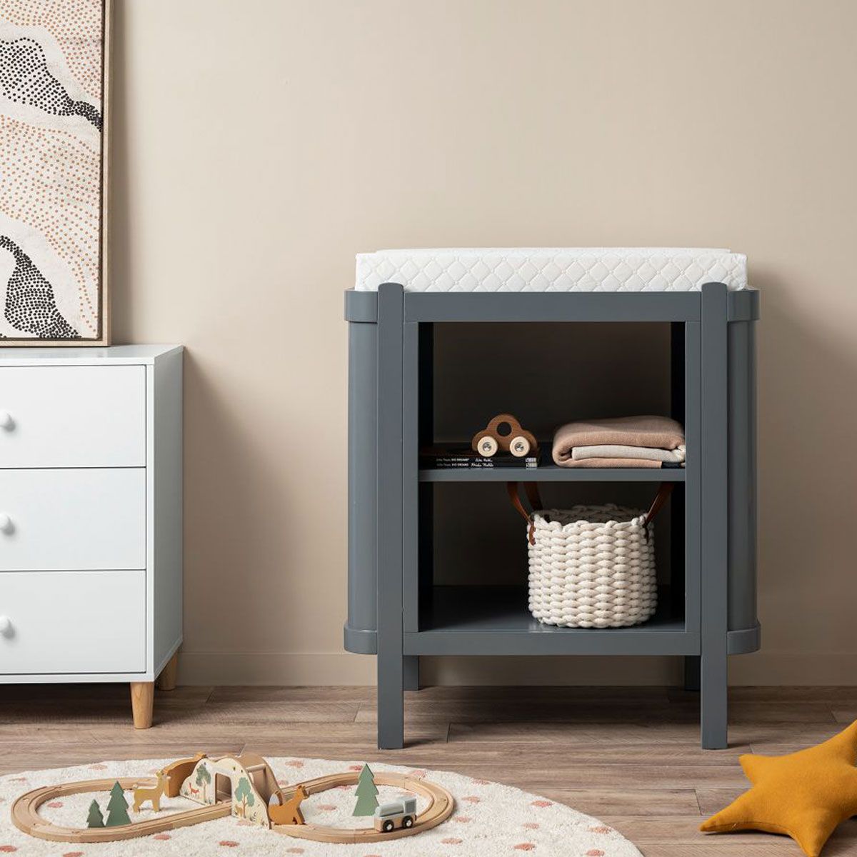 Orlando Change Table - Charcoal | Nursery Furniture