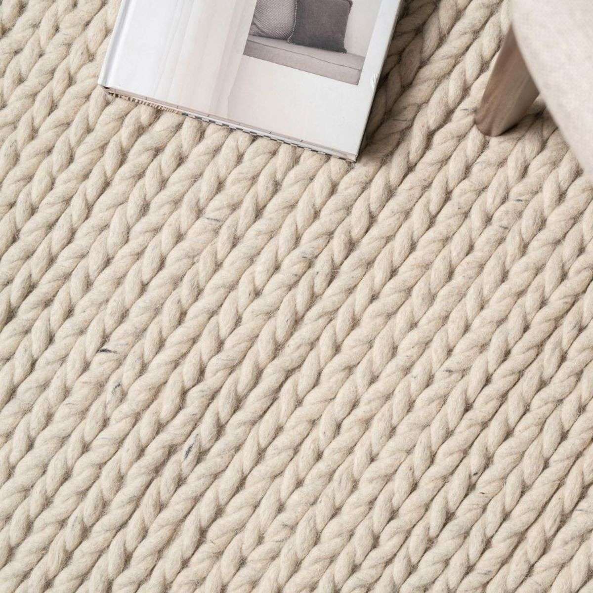 Charlotte Braided Wool Rug - Large - Natural Marle | Decor