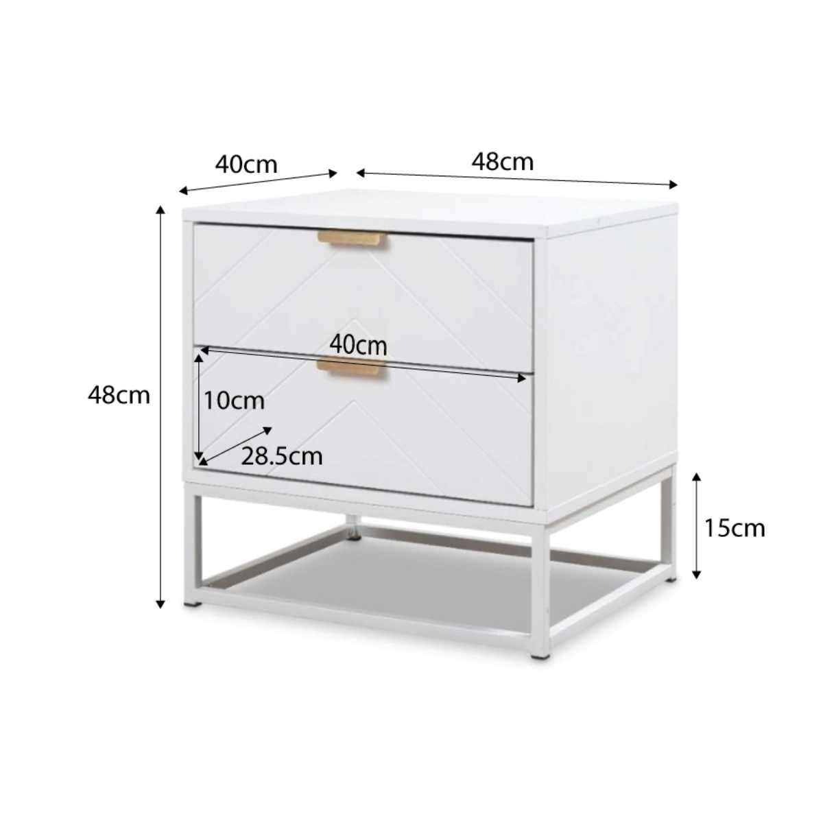 Inca Bedside Table - White | Bedroom Furniture | Mocka NZ