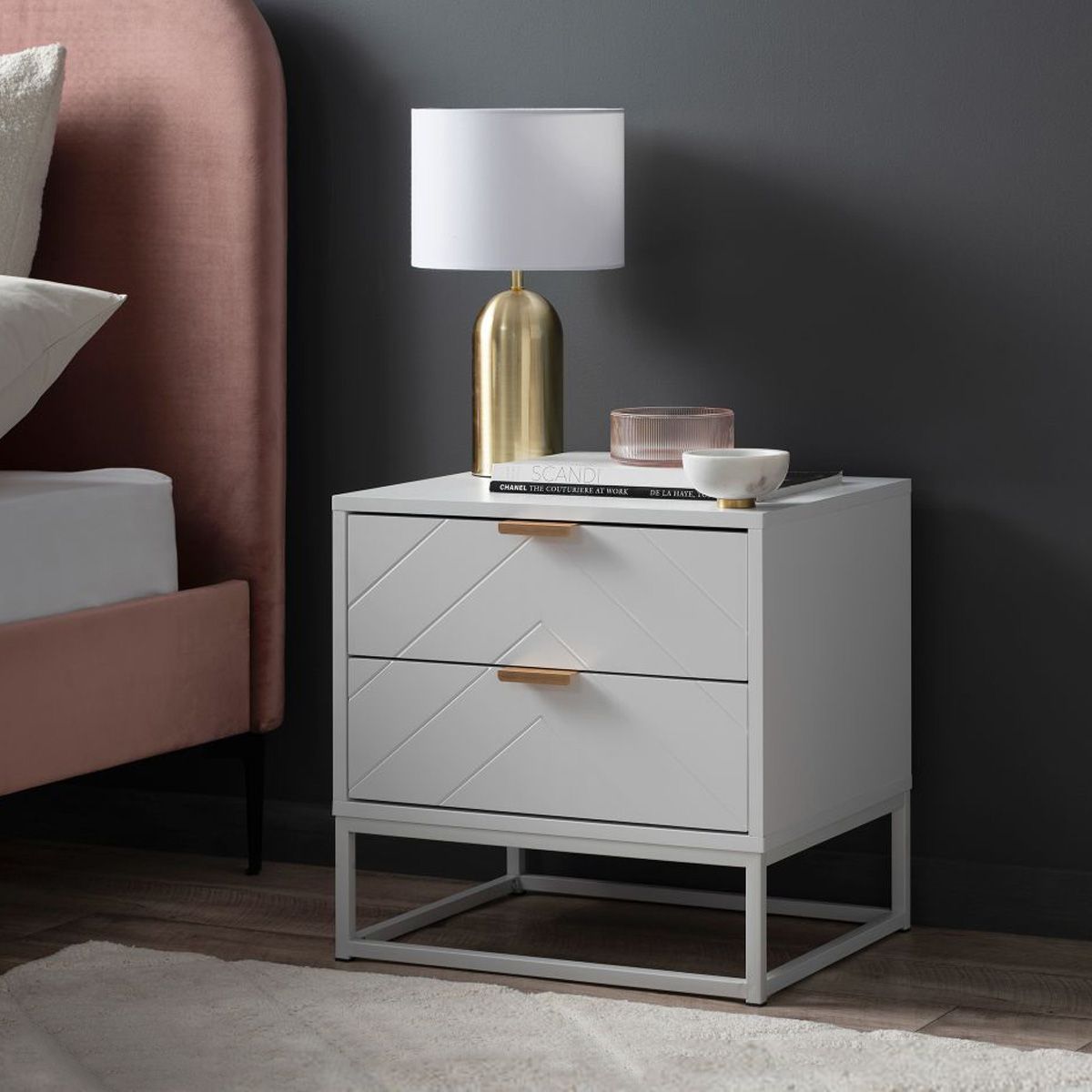 Inca Bedside Table - White | Bedroom Furniture | Mocka NZ