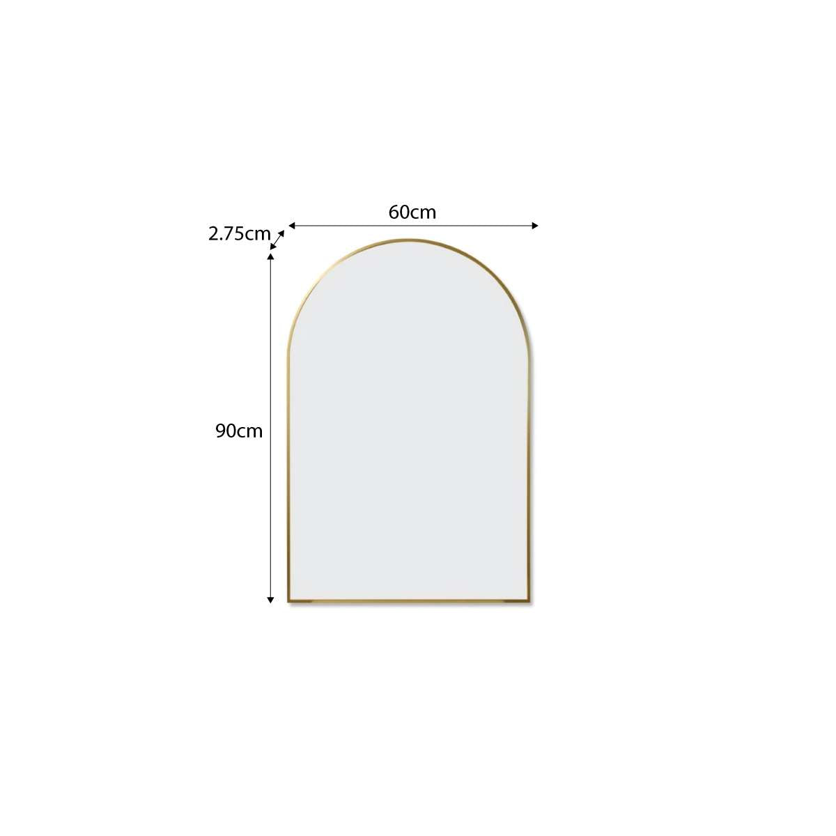 Tait Metal Arch Mirror - Gold | Decor | Mocka NZ