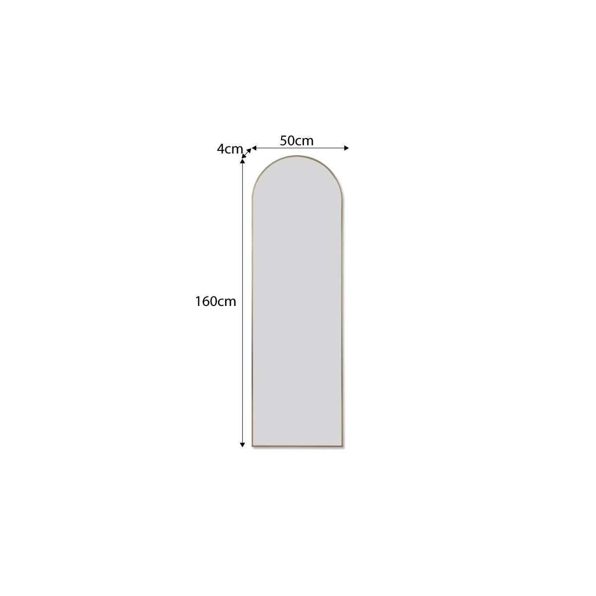 Jackson Metal Full Length Freestanding Mirror - Gold | Décor