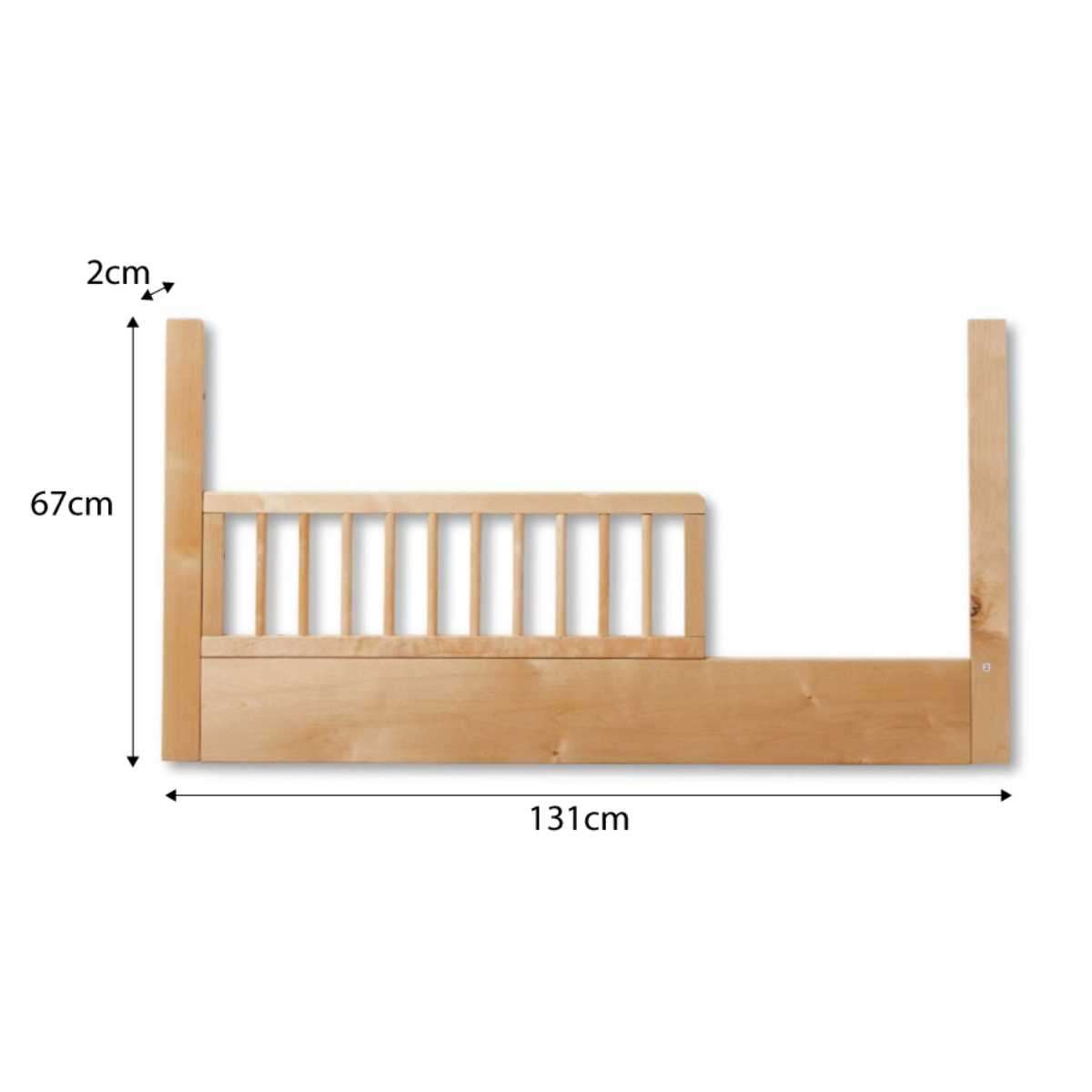 Aspen Cot Toddler Bed Half Frame - Natural Birch - Mocka New Zealand