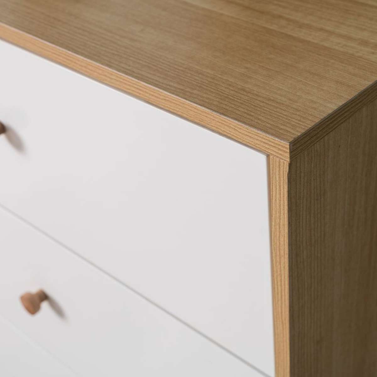 Aspen Four Drawer - White/Natural - Mocka New Zealand