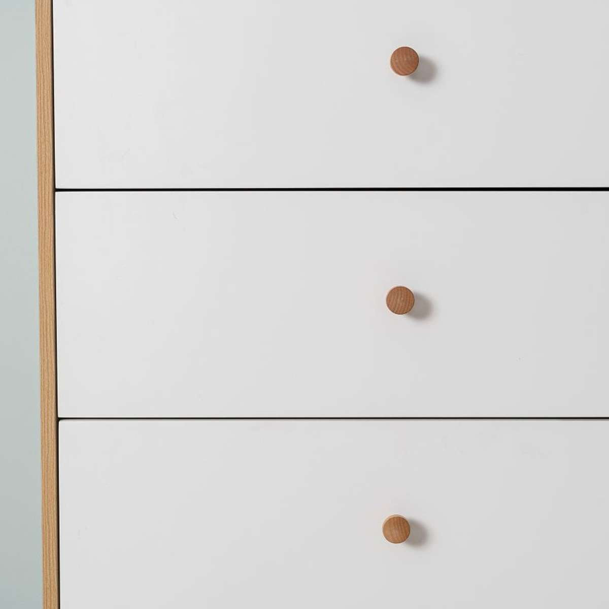 Aspen Four Drawer - White/Natural - Mocka New Zealand