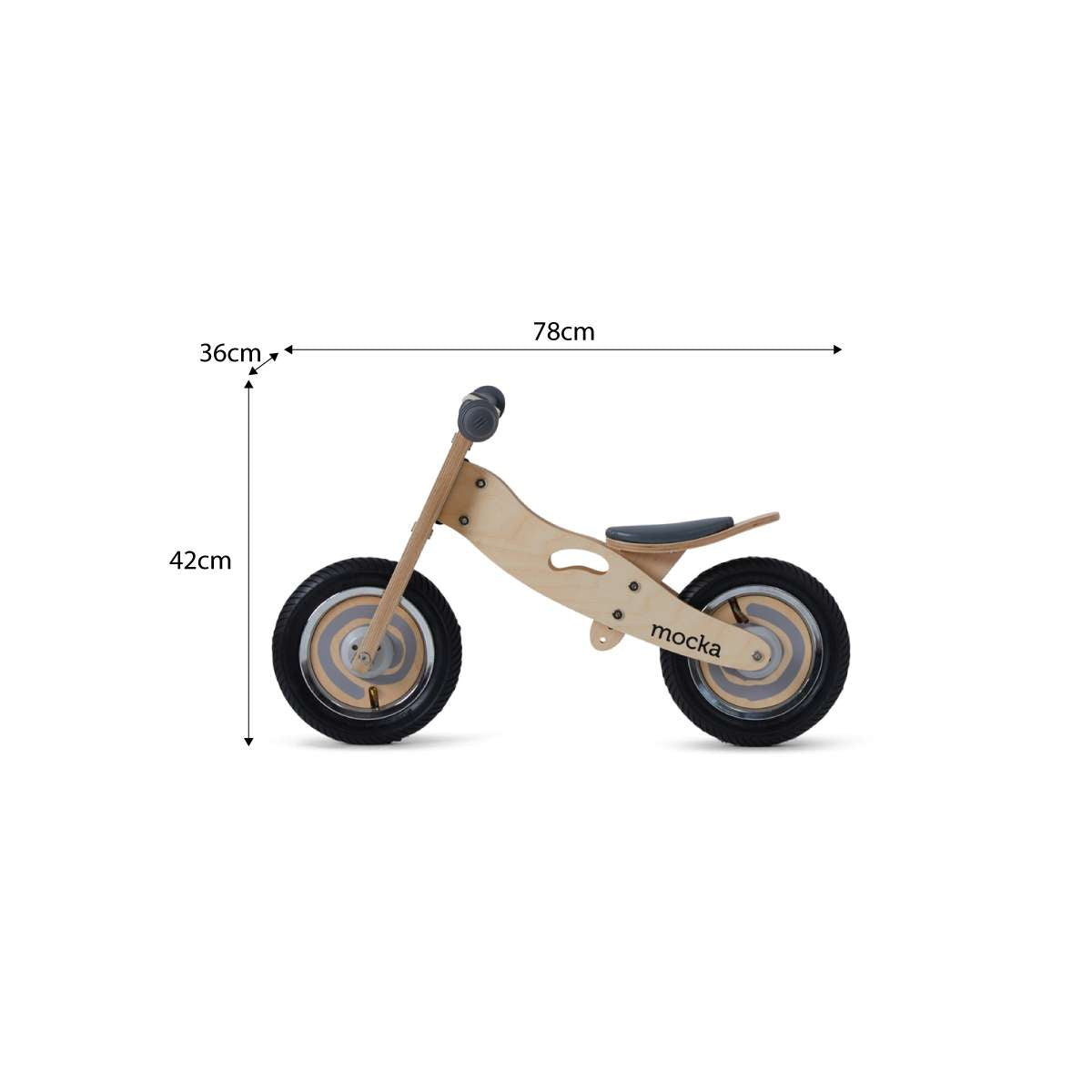 Mocka Mini Urban Balance Bike - Grey | Kids Balance Bike | NZ