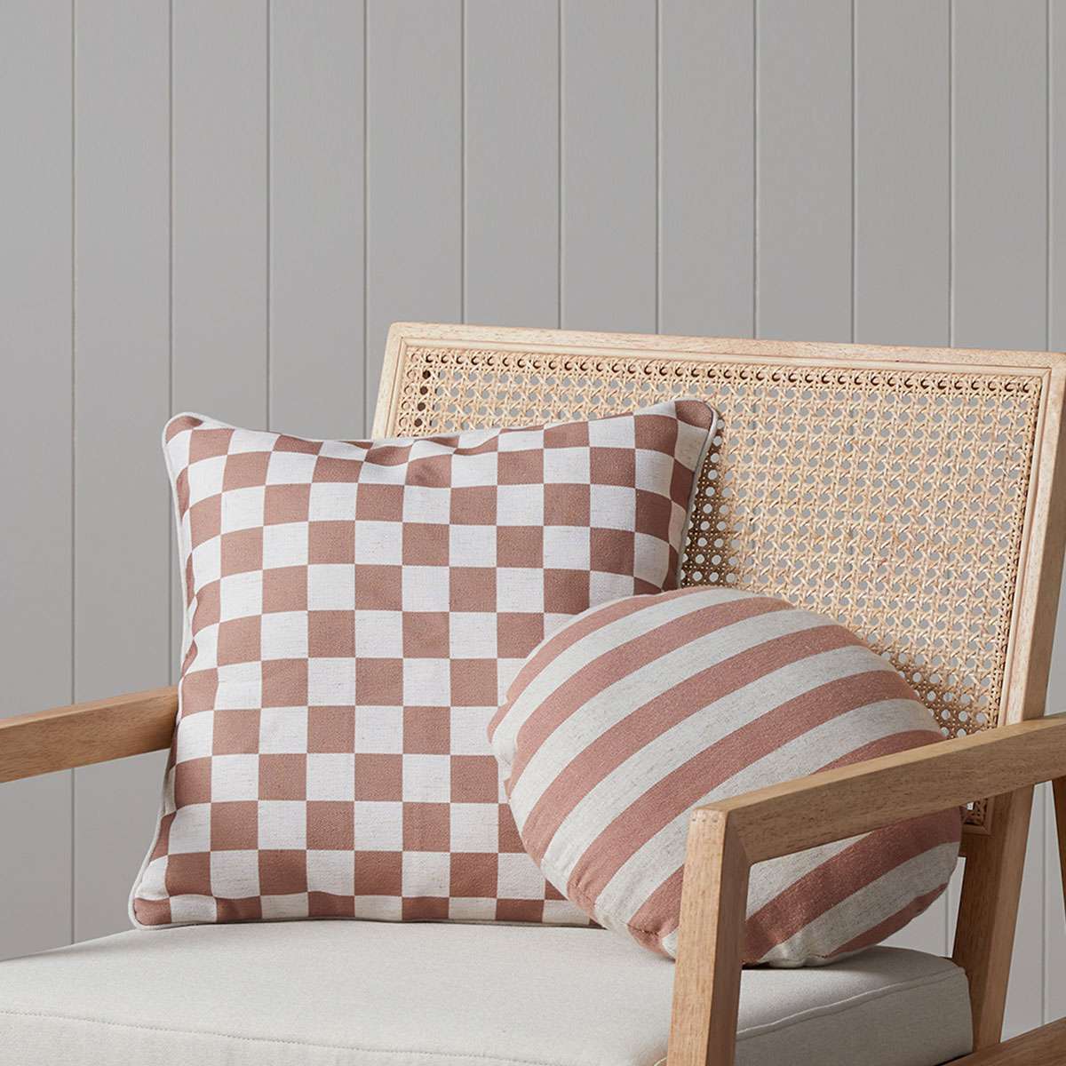 Mocka Check Cushion - Rose Tan | Decor | Mocka NZ