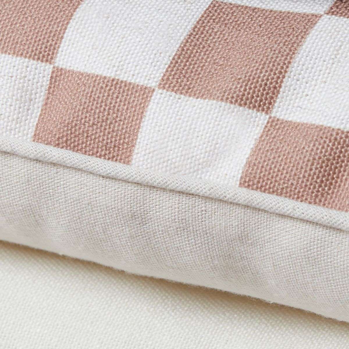 Mocka Check Cushion - Rose Tan | Decor | Mocka NZ