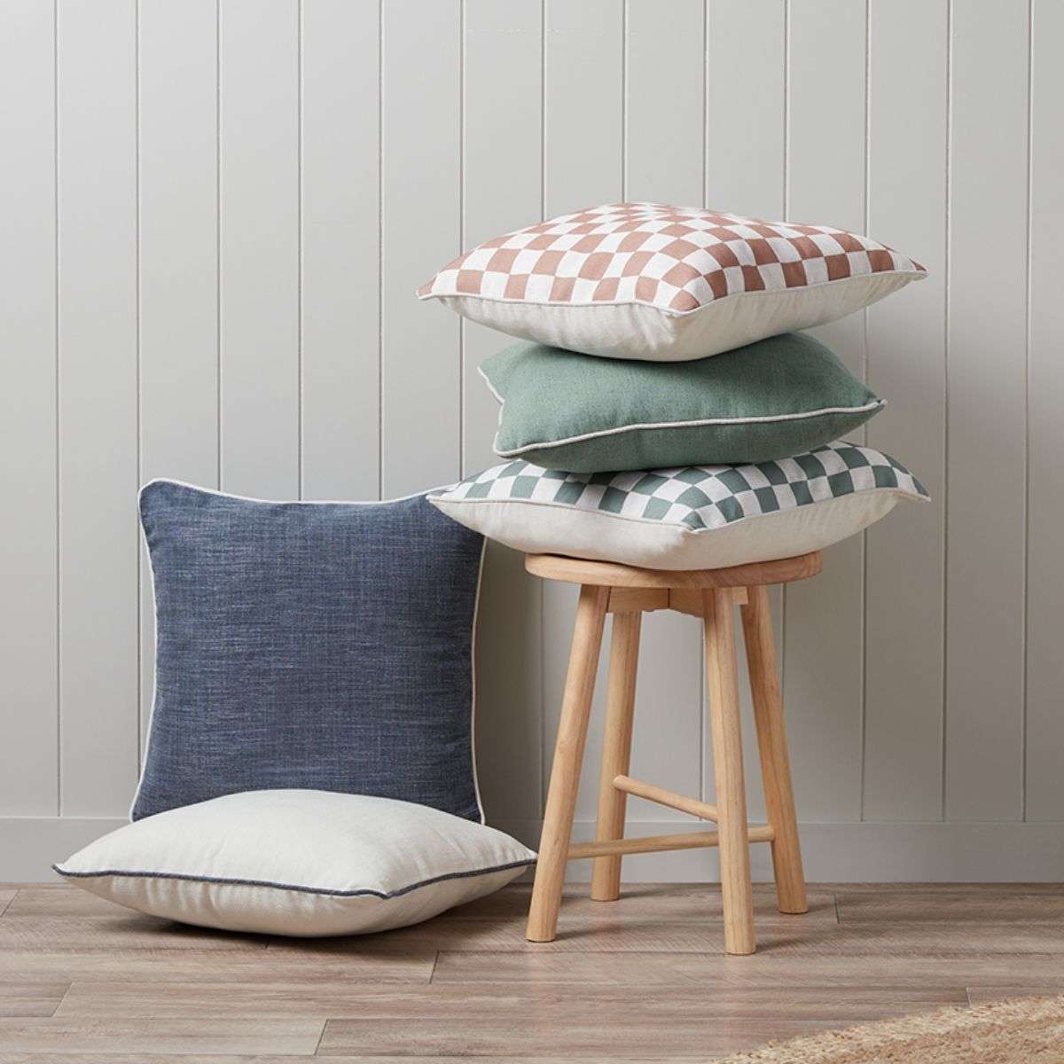 Mocka Check Cushion - Rose Tan | Decor | Mocka NZ