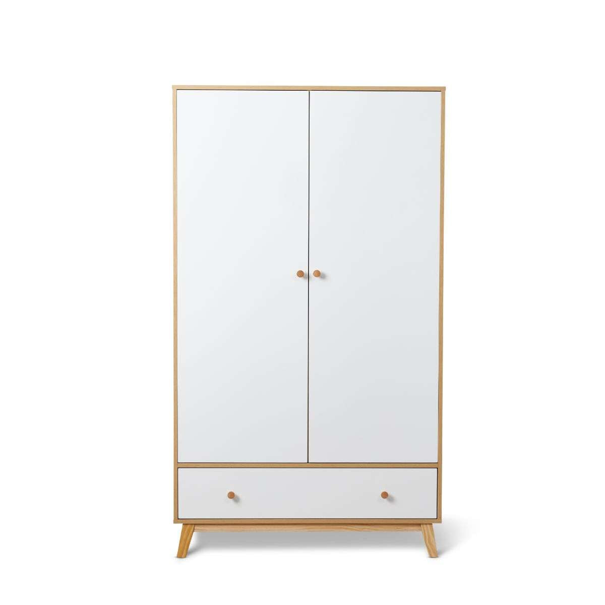 Aspen Wardrobe - White/Natural - Mocka New Zealand